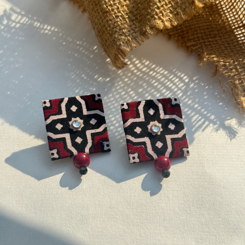 AA-AJRAK STUD handmade earrings.